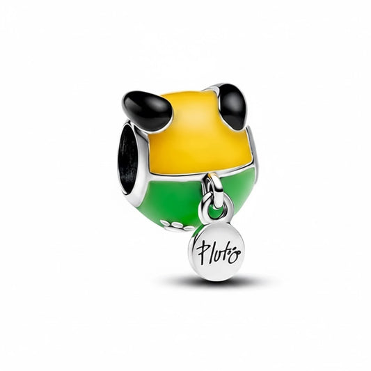 „Treuer Begleiter Pluto“ – Farbenfroher Charm aus 925 Sterling Silber