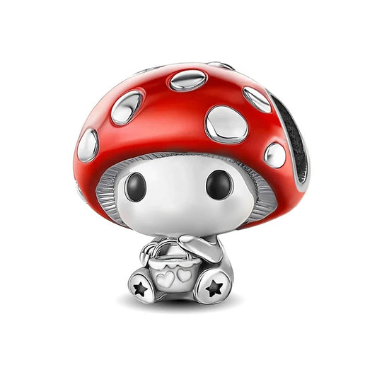 Pilz Charm – Rot | 925 Silber